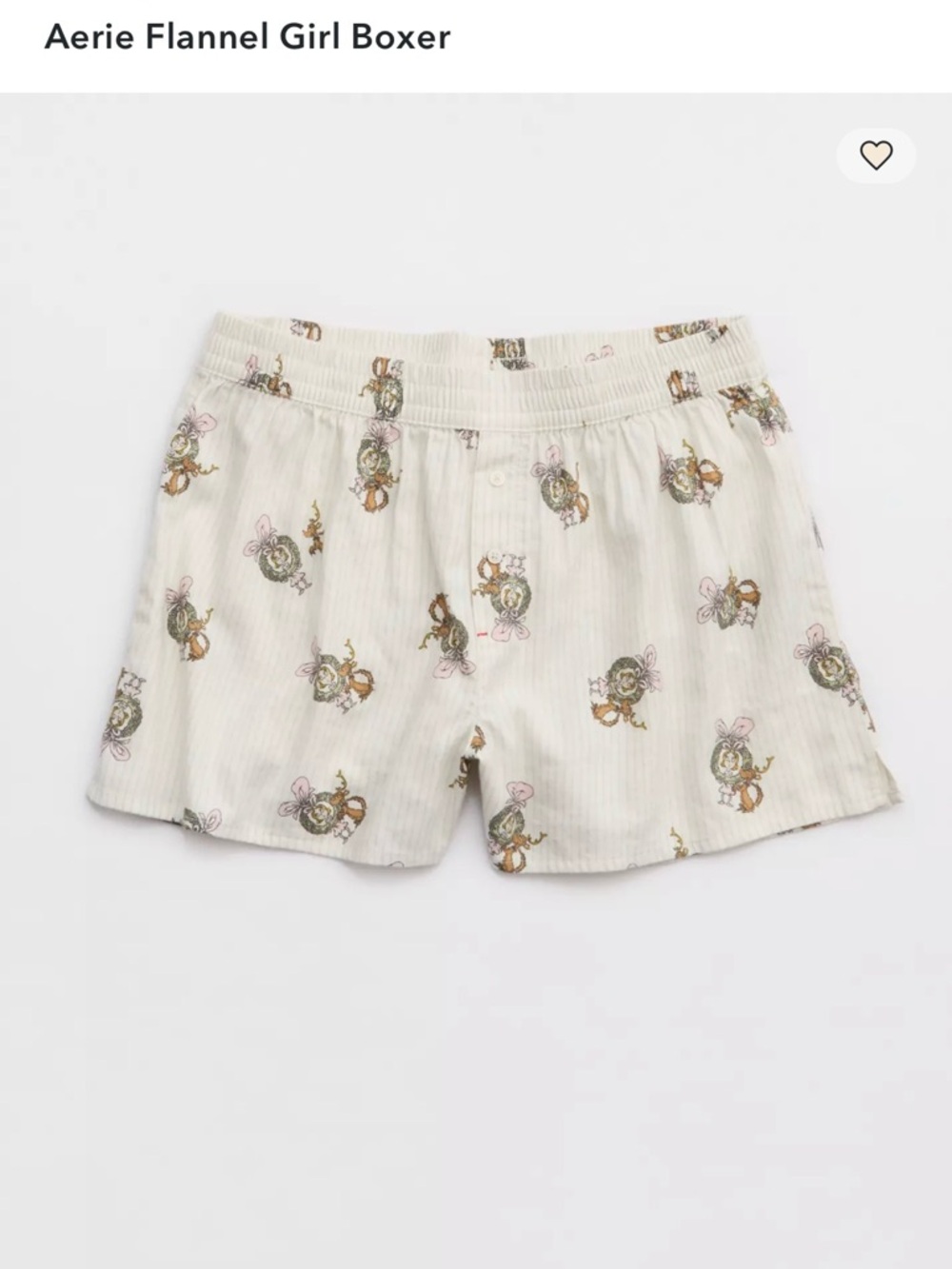 Aerie Cindy Lou Boxer Pajama Shorts